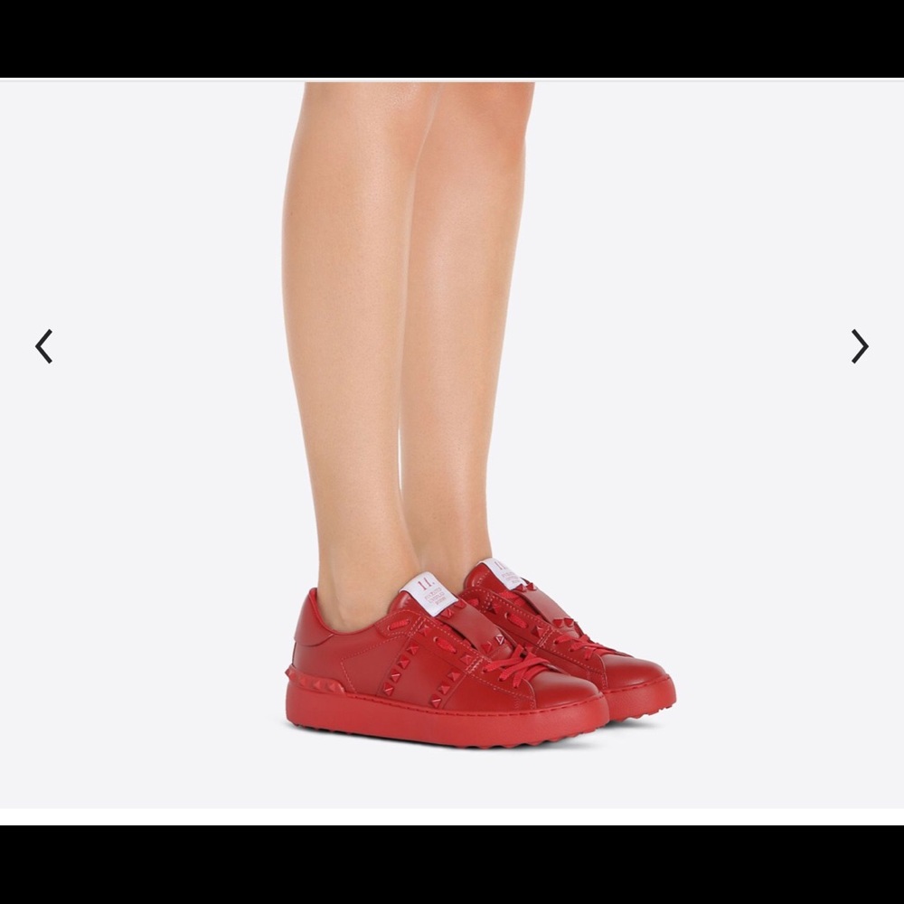 VALENTINO GARAVINI ROCKSTUD UNTITLED ROSSO SNEAKER - Picture 3 of 14
